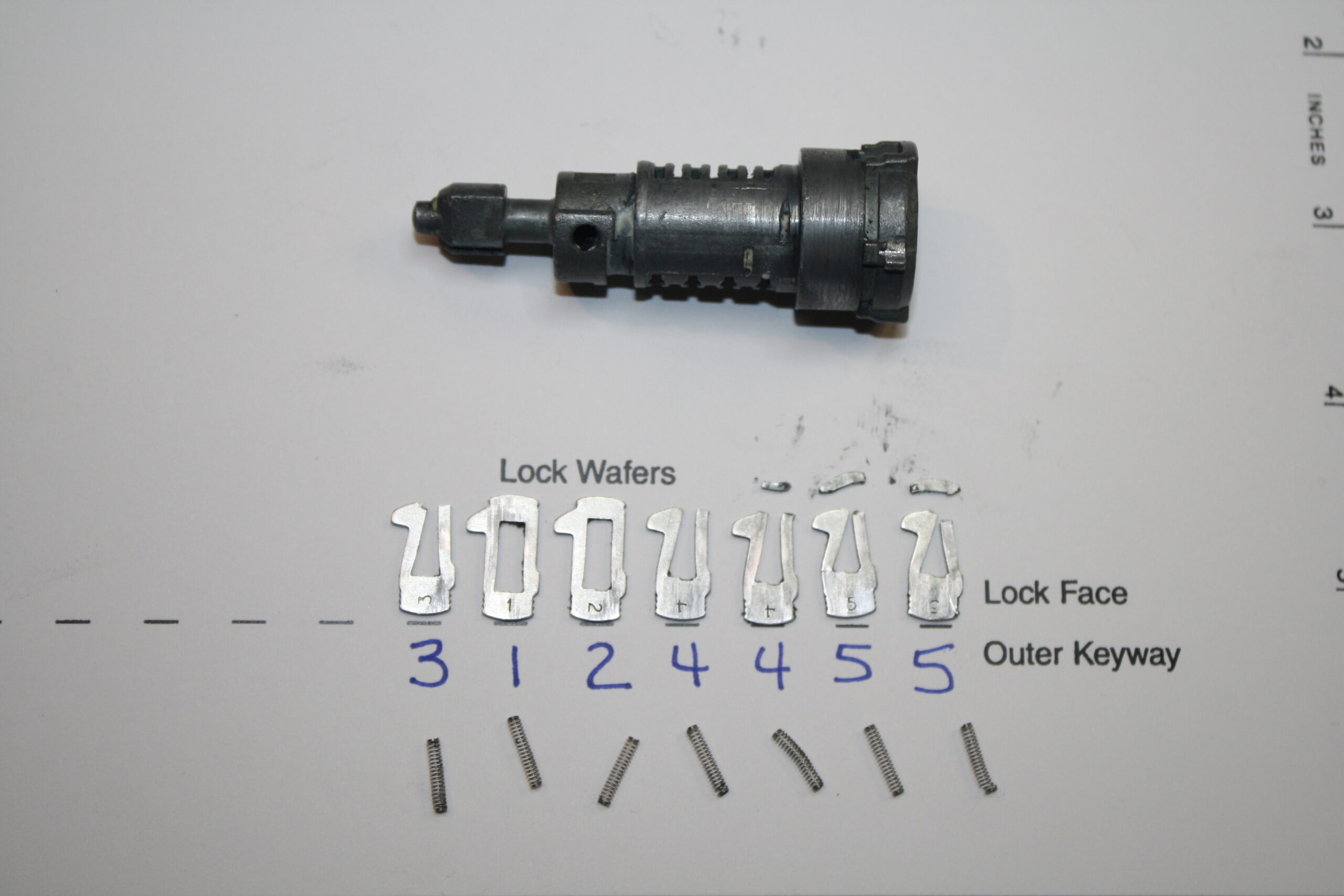 Disassembled Ignition Lock