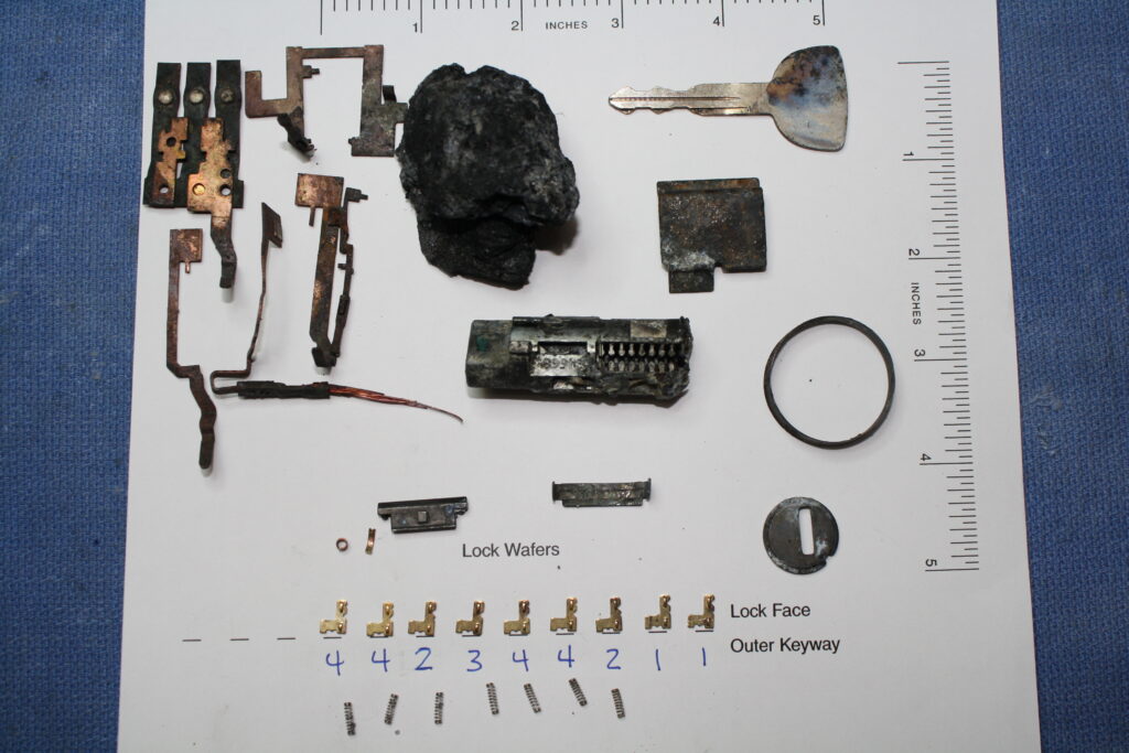 Disassembled Lock and Key